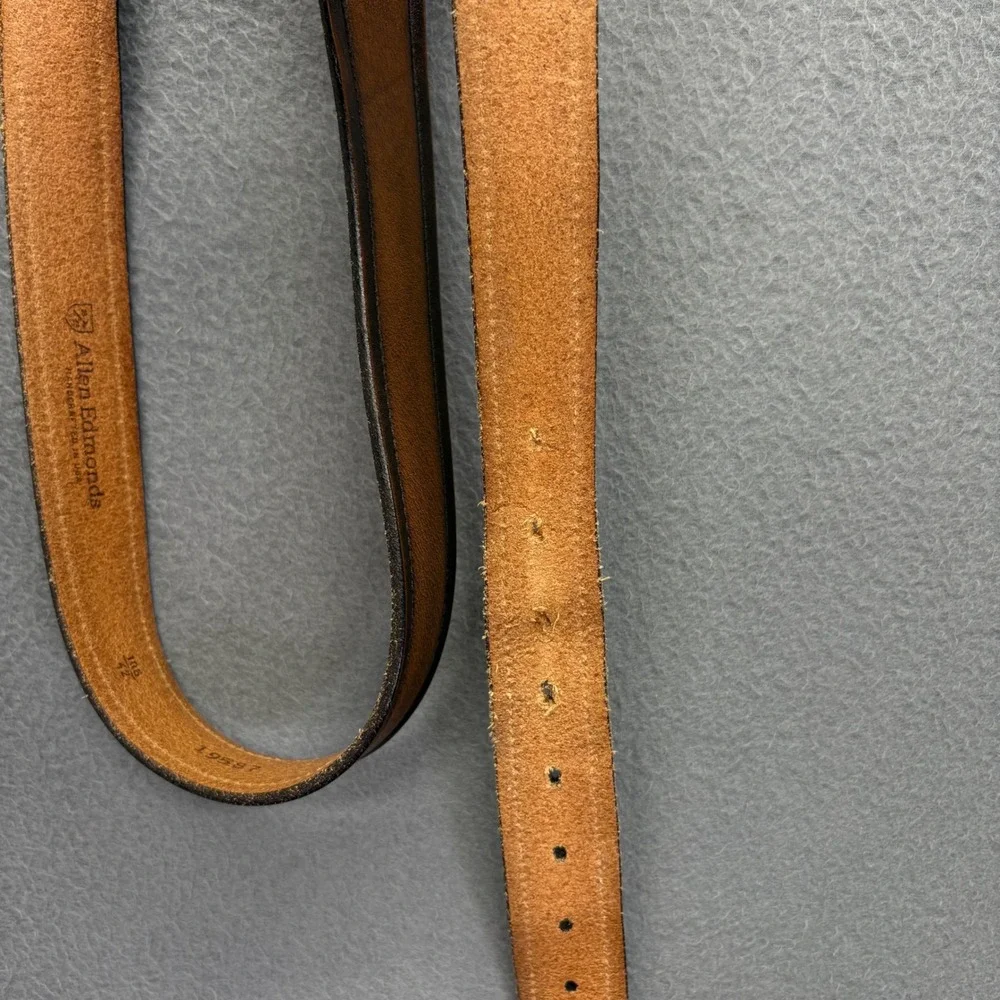 Allen Edmonds Belt Mens 42 Brown Leather Handcrafted Made in USA Heritage 19587